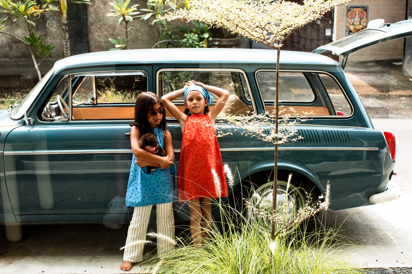 HAZE DOTS  CROCHET DETAILED DRESS - BLUE - nikasgotsoul