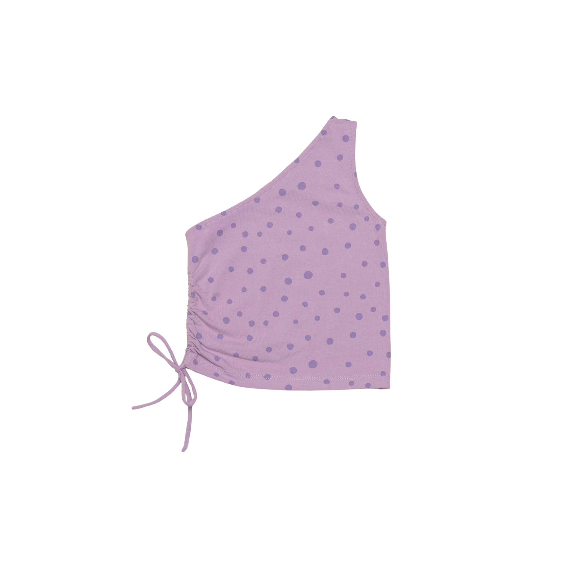 LILY ONE SHOULDER TOP DOT PURPLE - nikasgotsoul