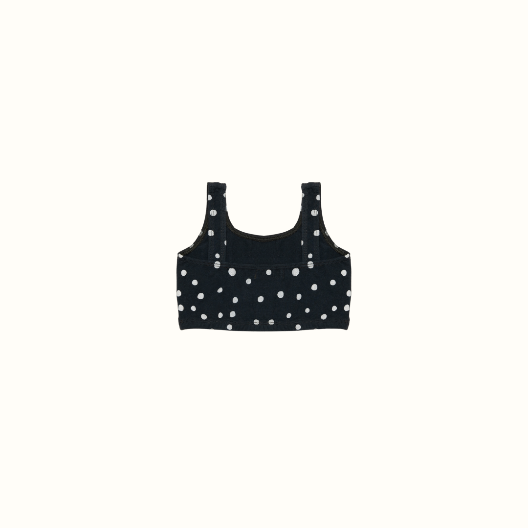 DAISY DOTS CROP TANK TOP NAVY - nikasgotsoul