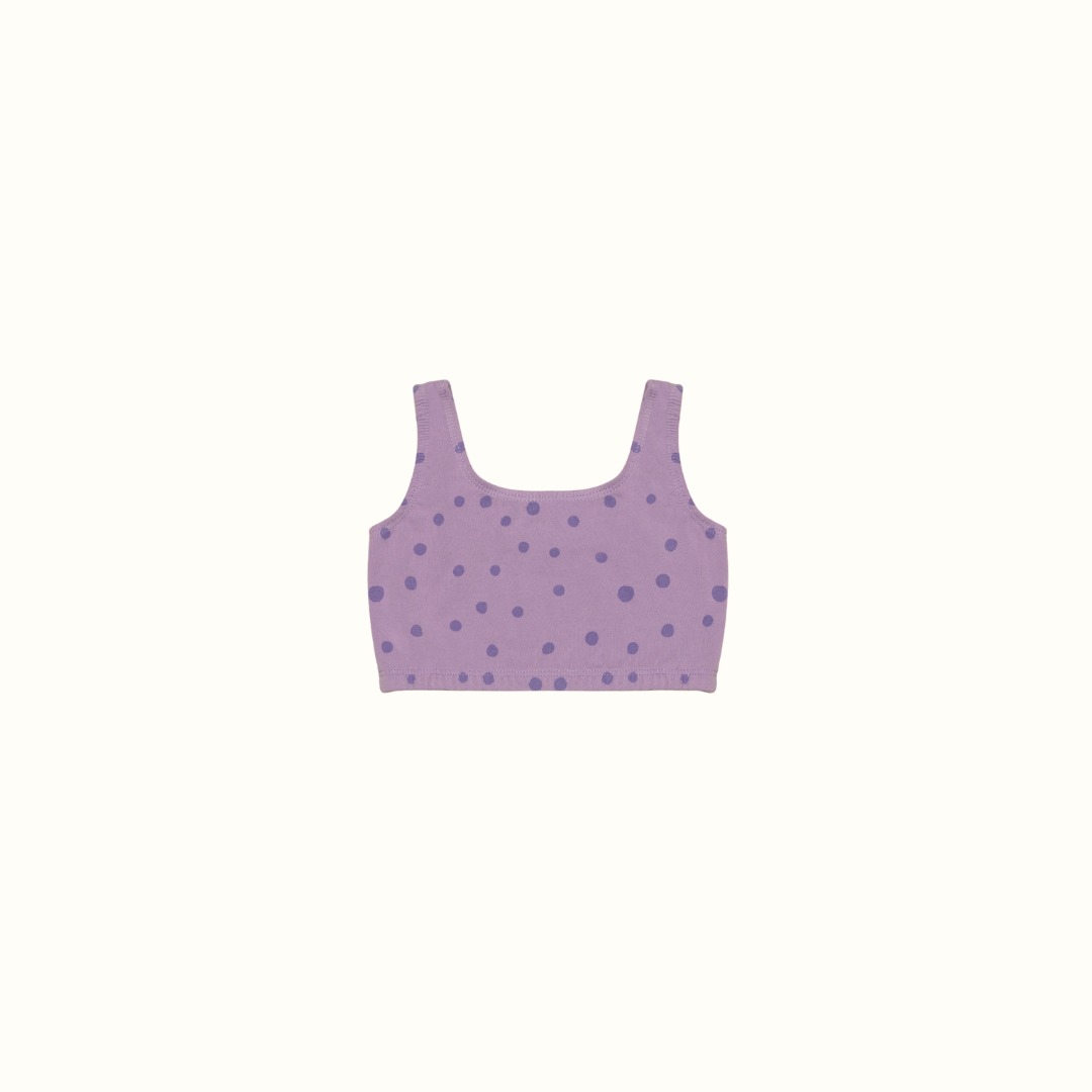 DAISY DOTS CROP TANK TOP PURPLE - nikasgotsoul