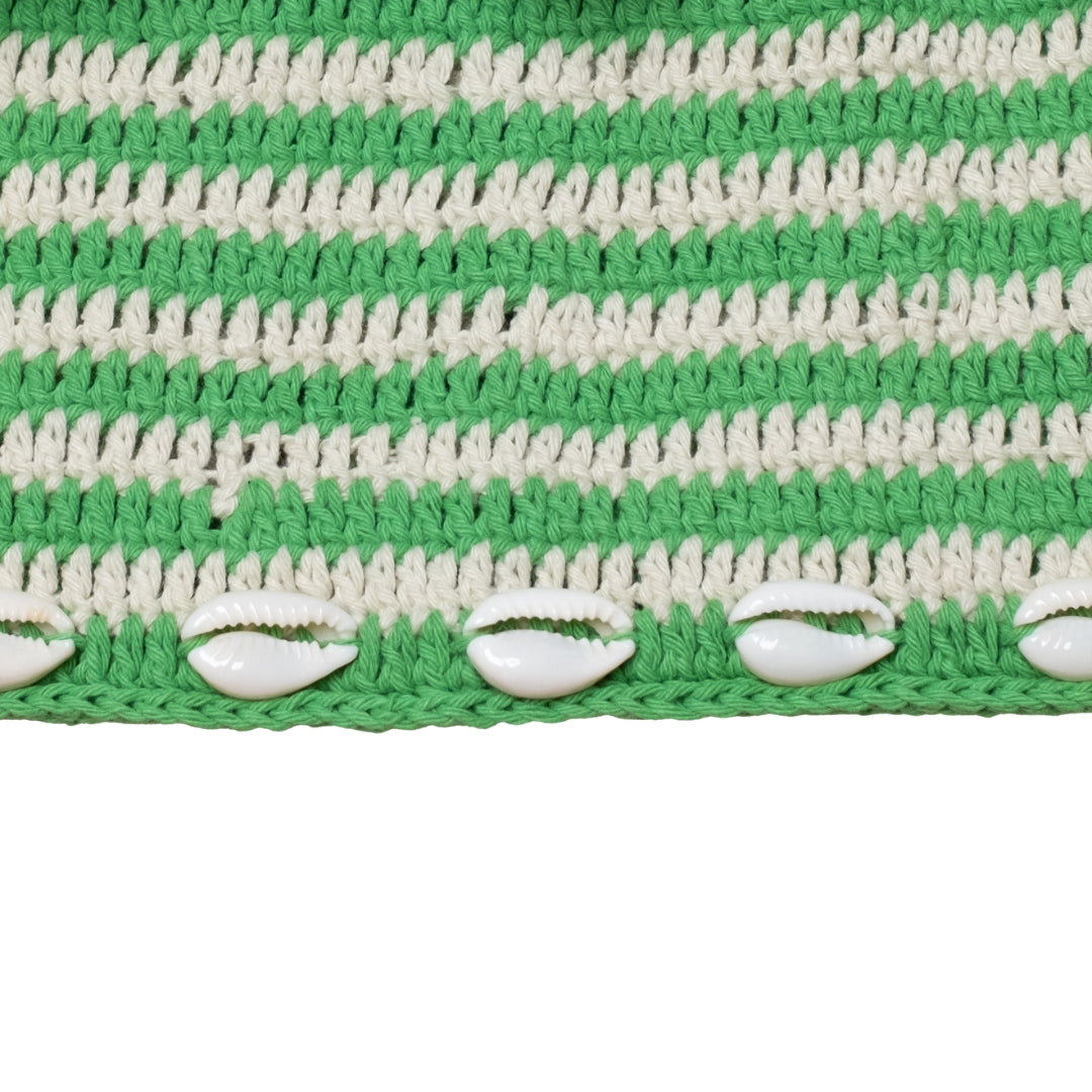 ELFIN SHELL CROCHET HAT - GREEN - nikasgotsoul