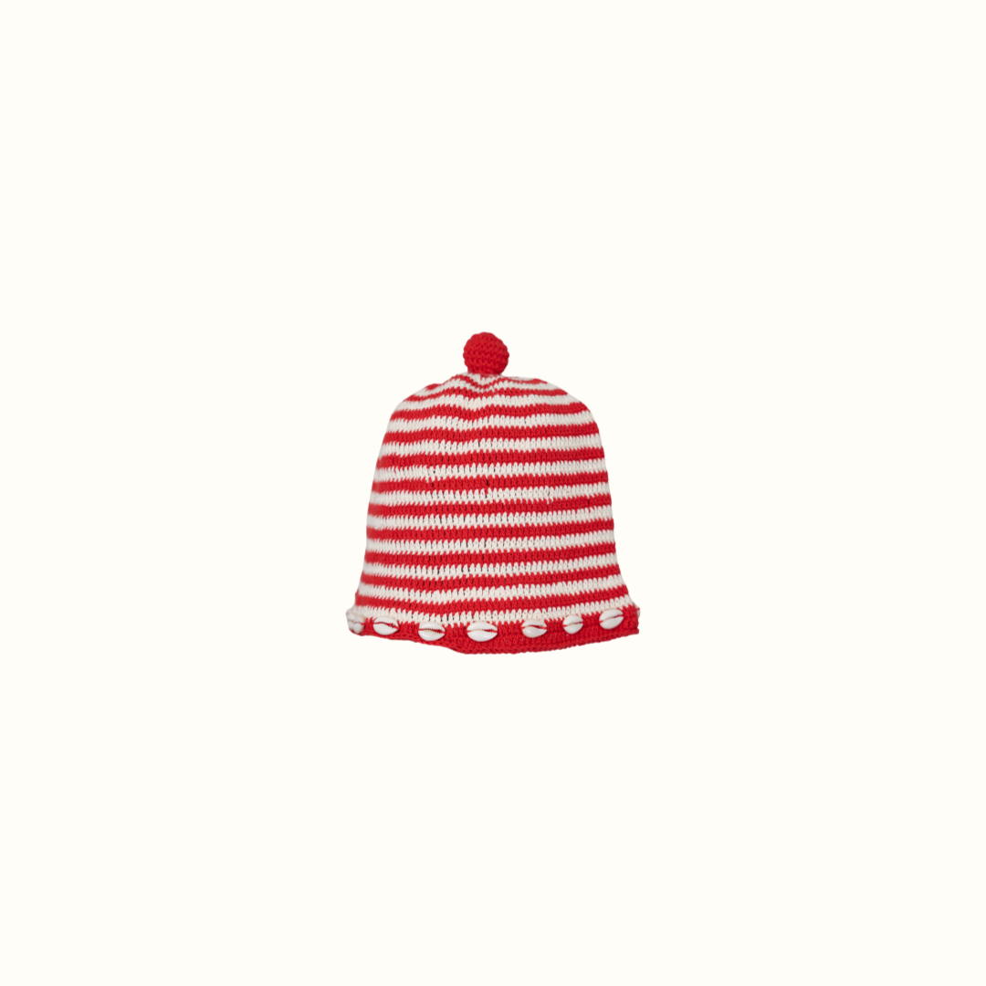 ELFIN SHELL CROCHET HAT RED - nikasgotsoul