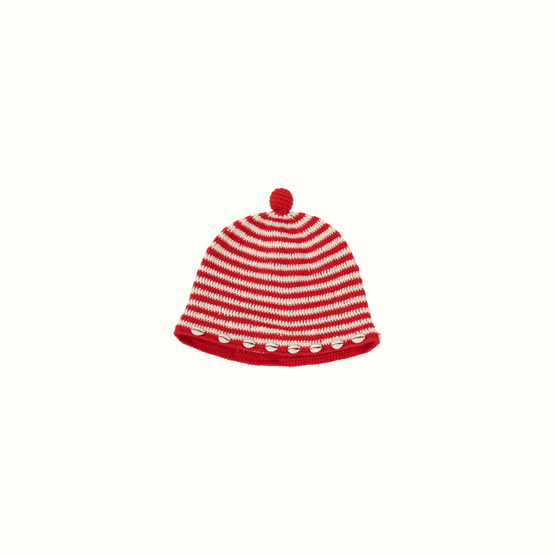 ELFIN SHELL CROCHET HAT RED - nikasgotsoul