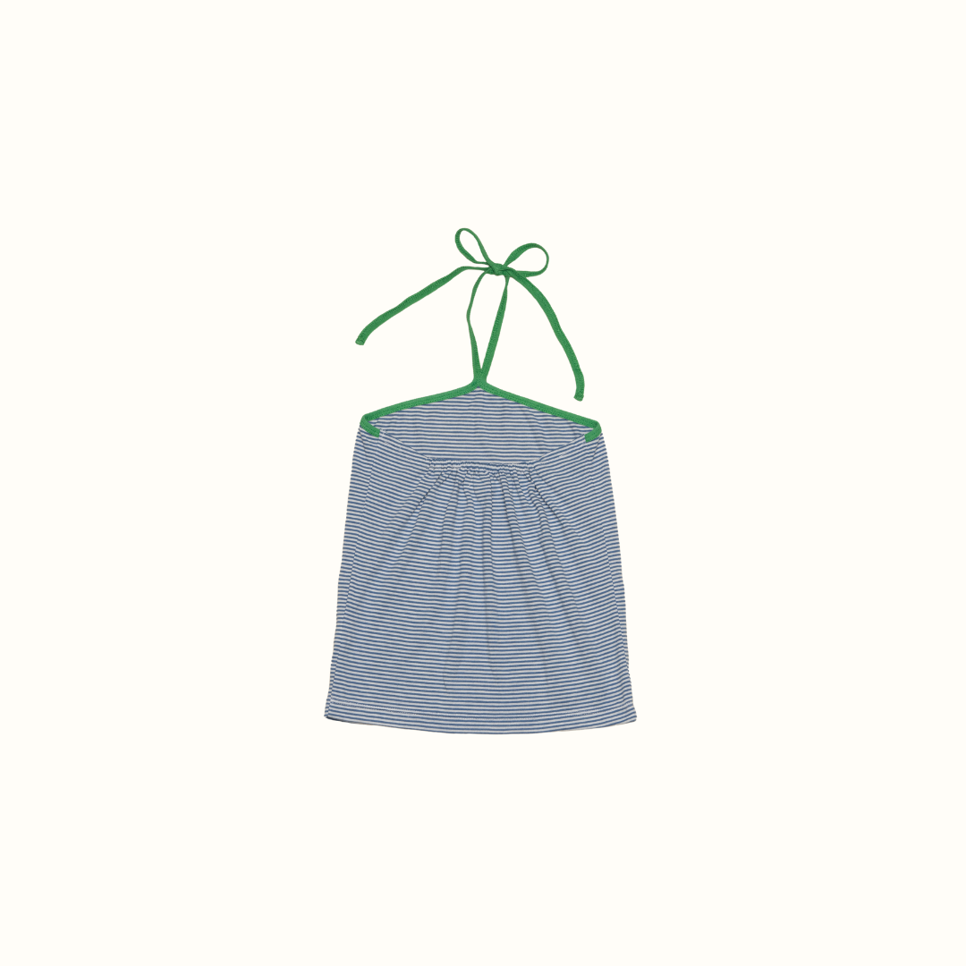 GIGI STRIPE HALTER TOP - STRIPED BLUE - nikasgotsoul