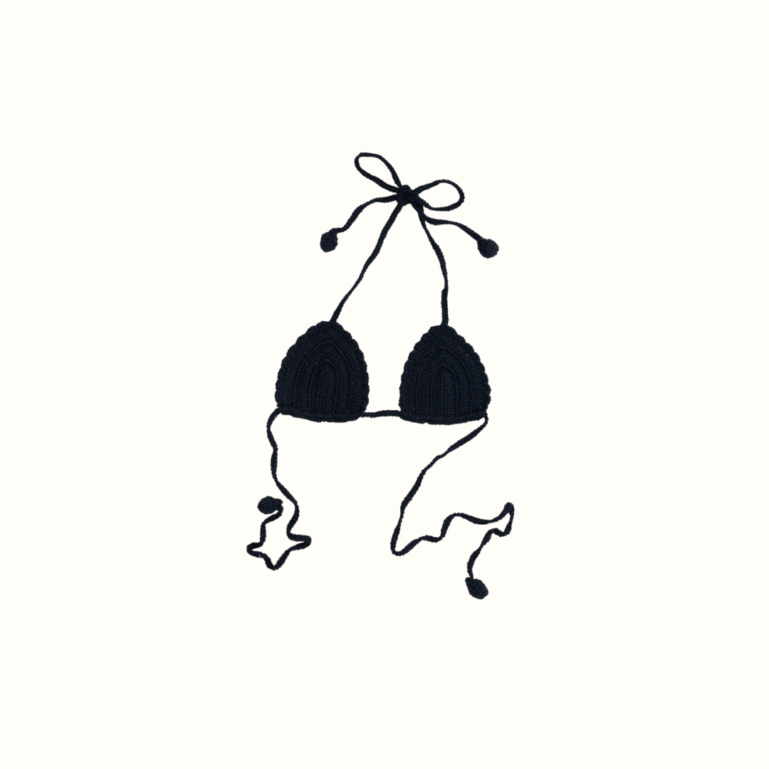 JOY CROCHET BIKINI TOP NAVY - nikasgotsoul