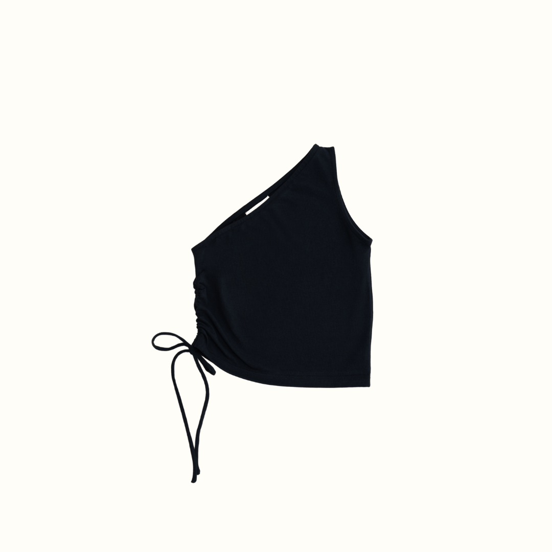 LILY ONE SHOULDER TOP NAVY - nikasgotsoul