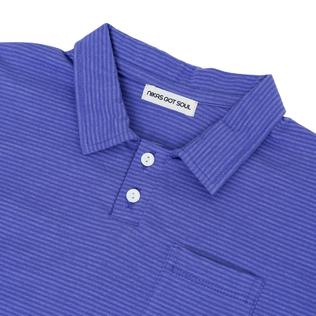 LUCAS POLO STRIPE TOP - PURPLE - nikasgotsoul