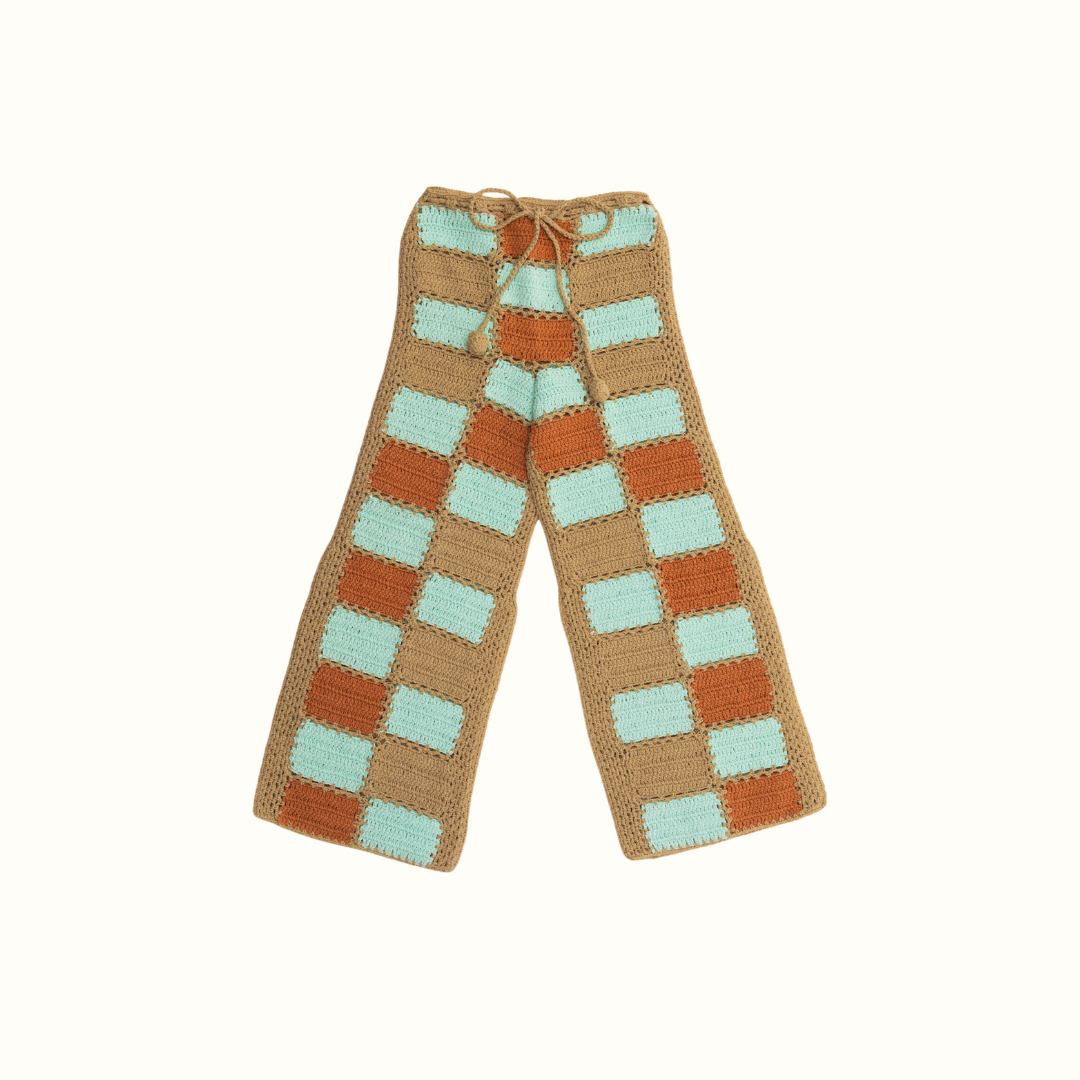 MAGIC PATCH CROCHET PANTS MINT - nikasgotsoul