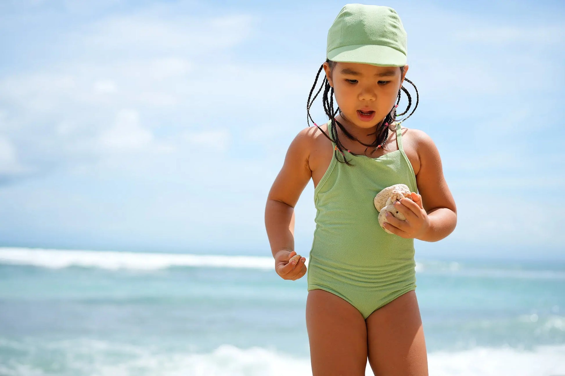 DREAM SWIMSUIT WITH HAT LIME - nikasgotsoul