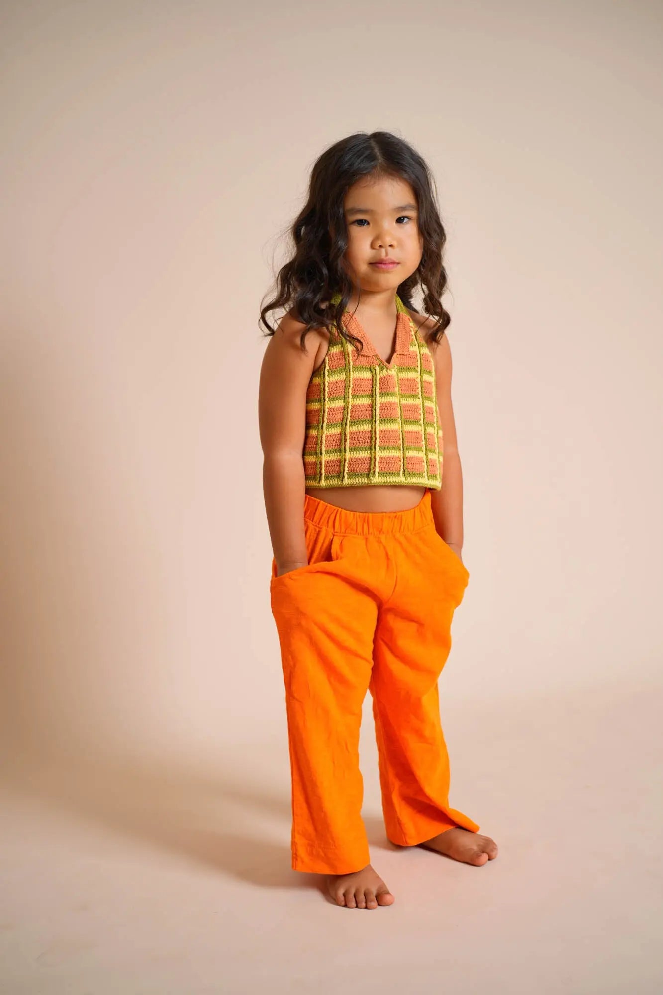 SUMMER BEACH CROCHET TOP ORANGE - nikasgotsoul