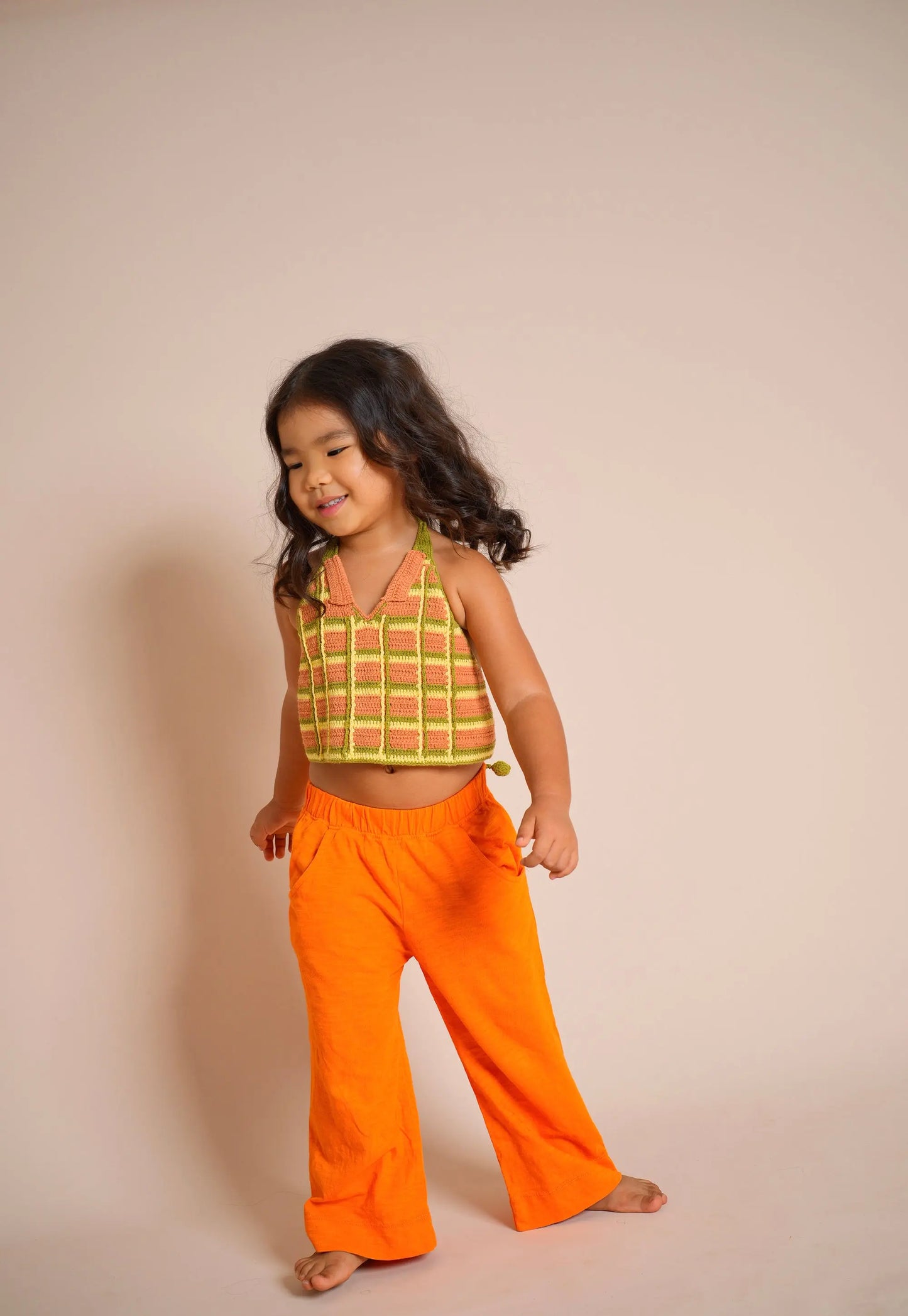 SUMMER BEACH CROCHET TOP ORANGE - nikasgotsoul