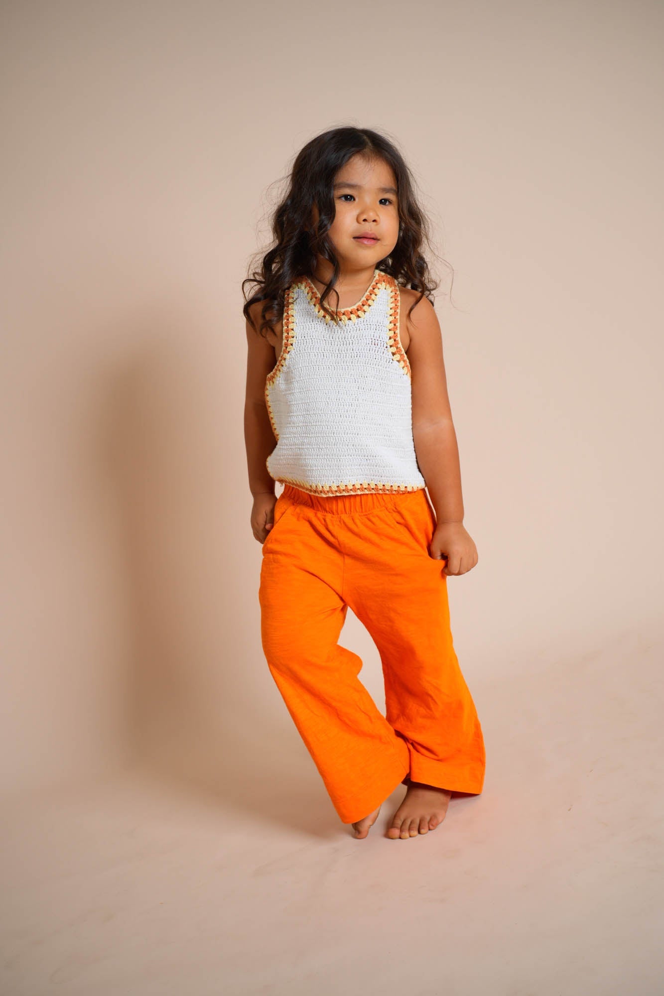 PICNIC SLUB COTTON PANTS ORANGE - nikasgotsoul