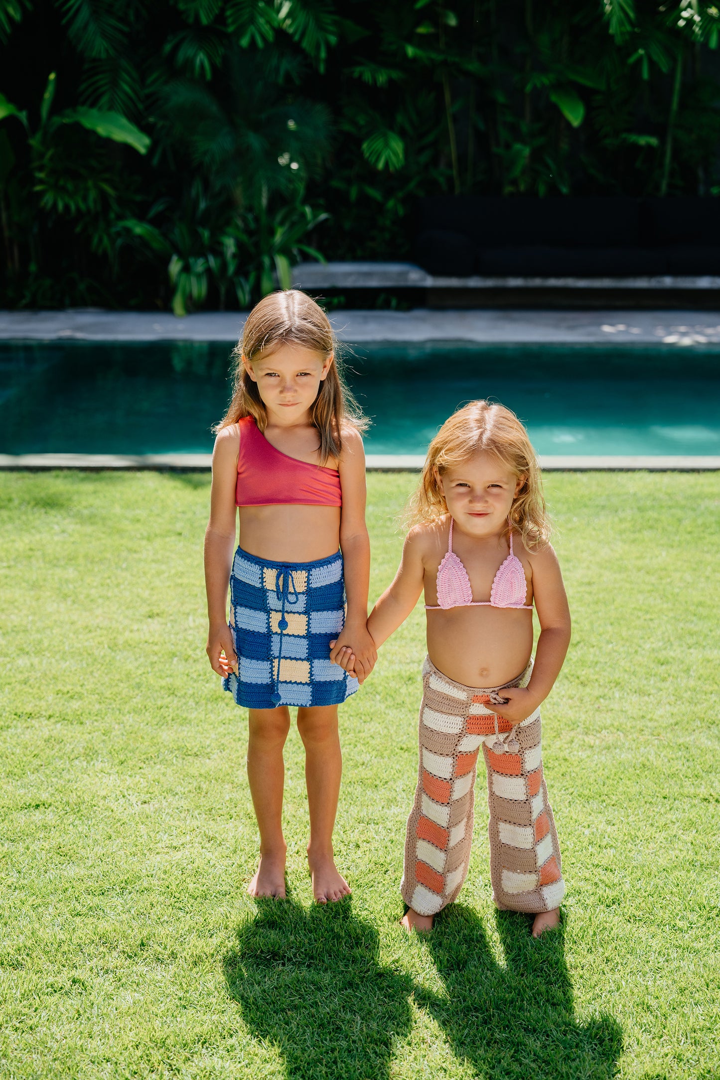 MAGIC PATCH CROCHET PANTS PEACH - nikasgotsoul