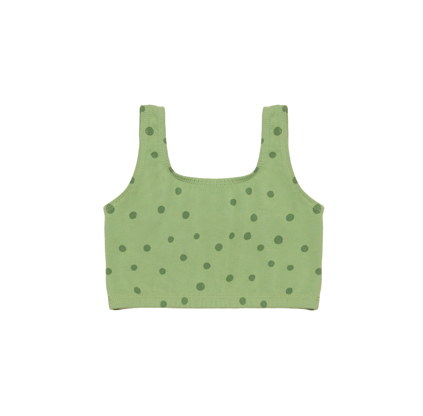 DAISY DOTS CROP TANK TOP GREEN - nikasgotsoul