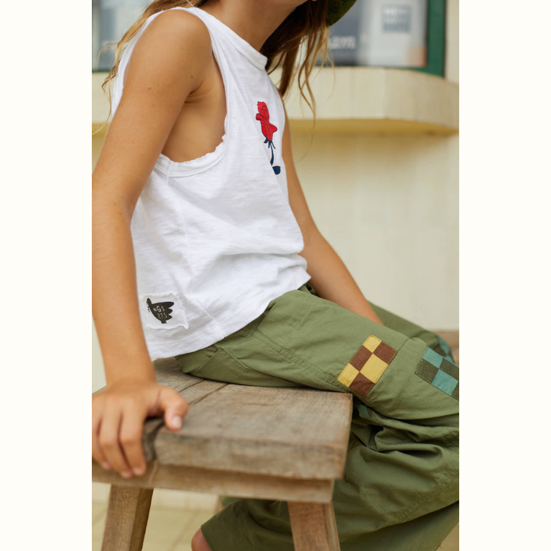 ROSE SLEEVELESS TOP - WHITE - nikasgotsoul