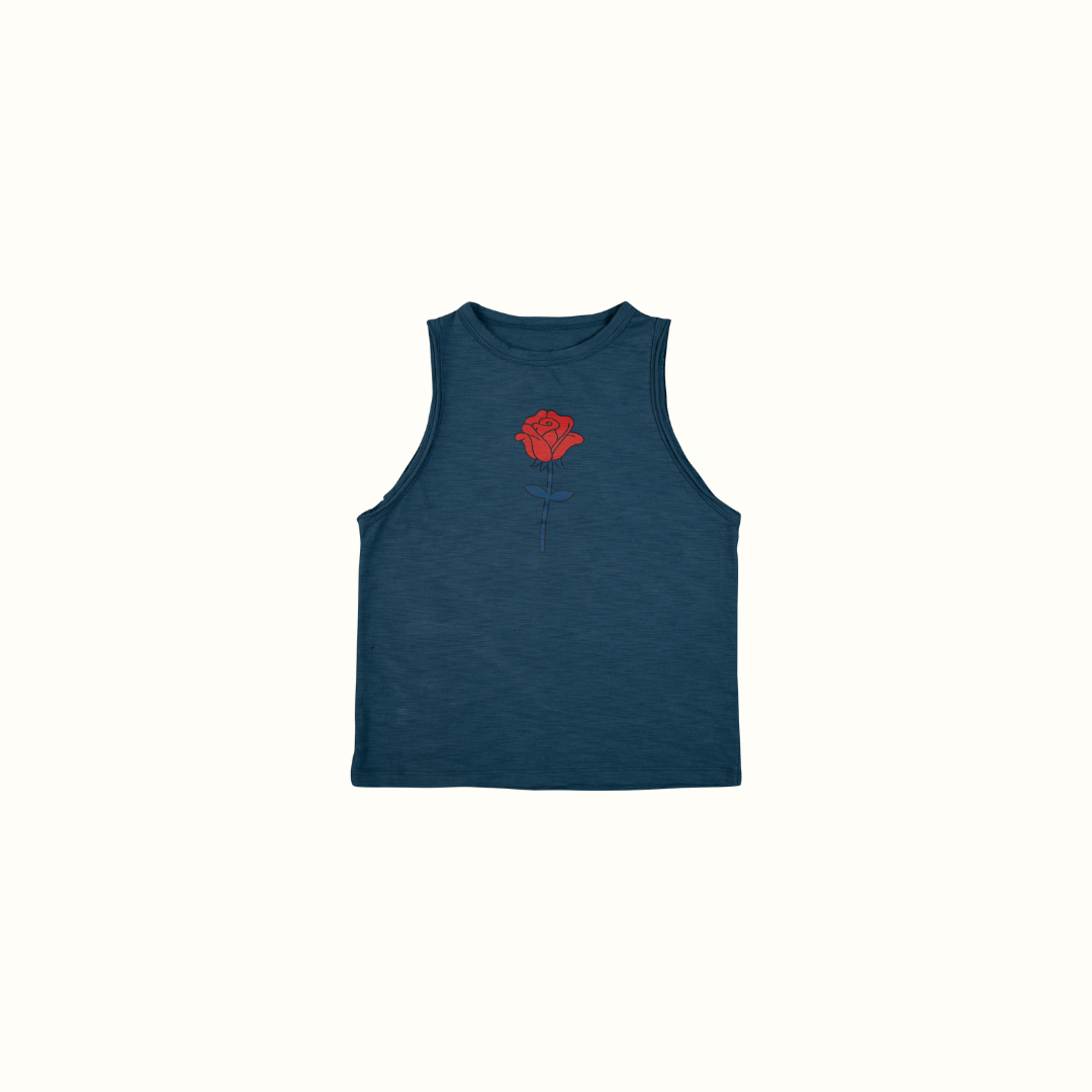ROSE SLEEVELESS TOP - NAVY - nikasgotsoul