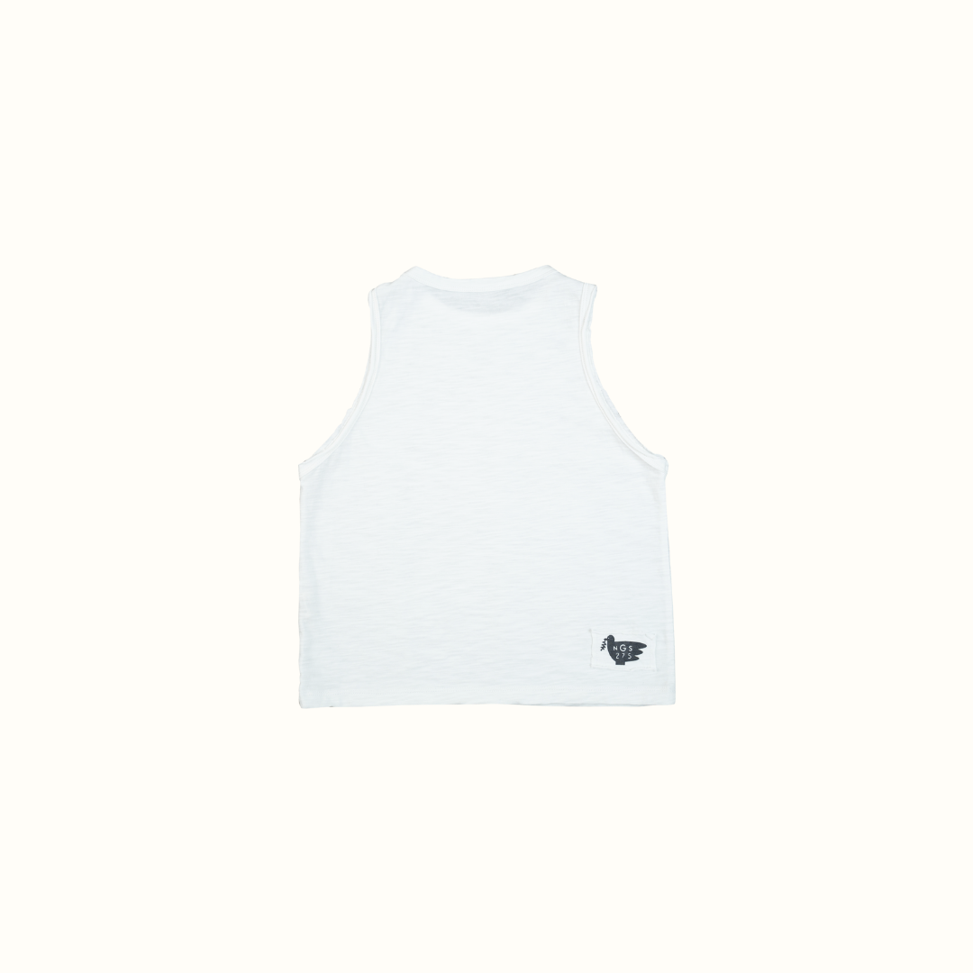 ROSE SLEEVELESS TOP - WHITE - nikasgotsoul