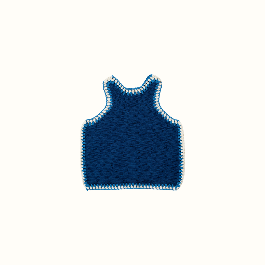 SANTI CROCHET RUNNING TOP HANDMADE - NAVY - nikasgotsoul