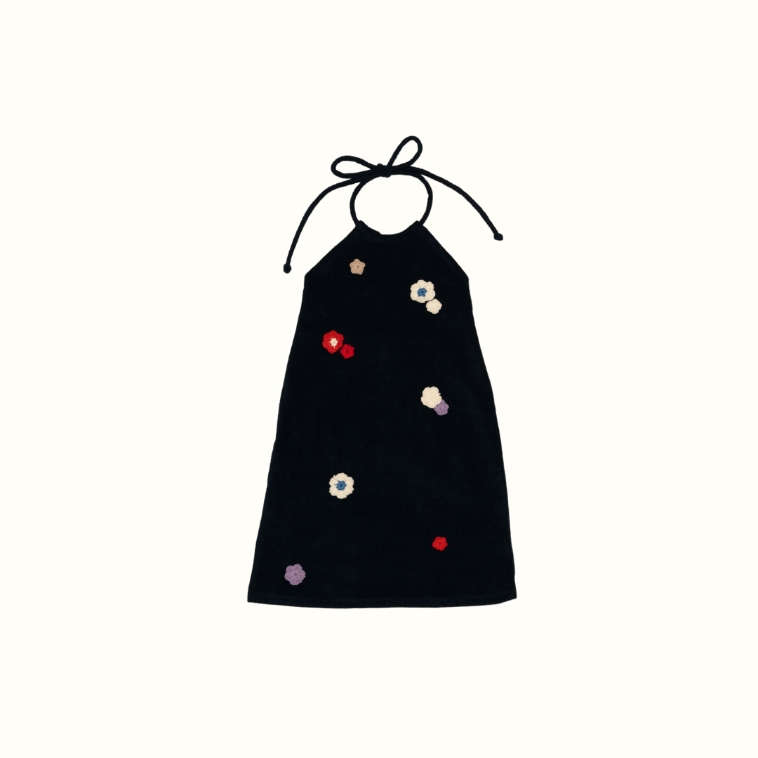 SUMMER PARTY TERRY FLOWER DRESS NAVY - nikasgotsoul