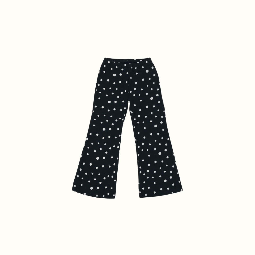 SUNNY DOTS FLARE PANTS NAVY - nikasgotsoul