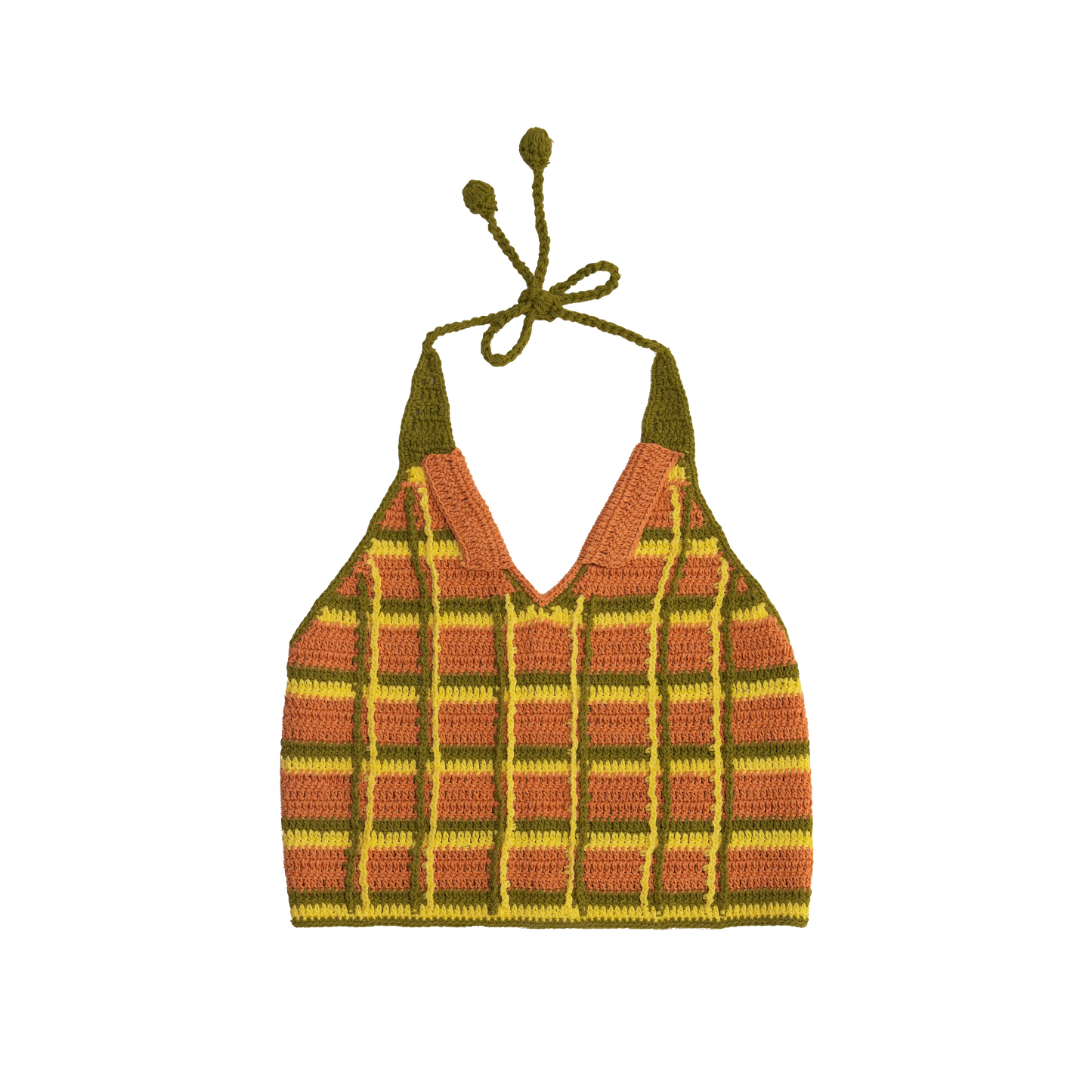 SUMMER BEACH CROCHET TOP ORANGE - nikasgotsoul