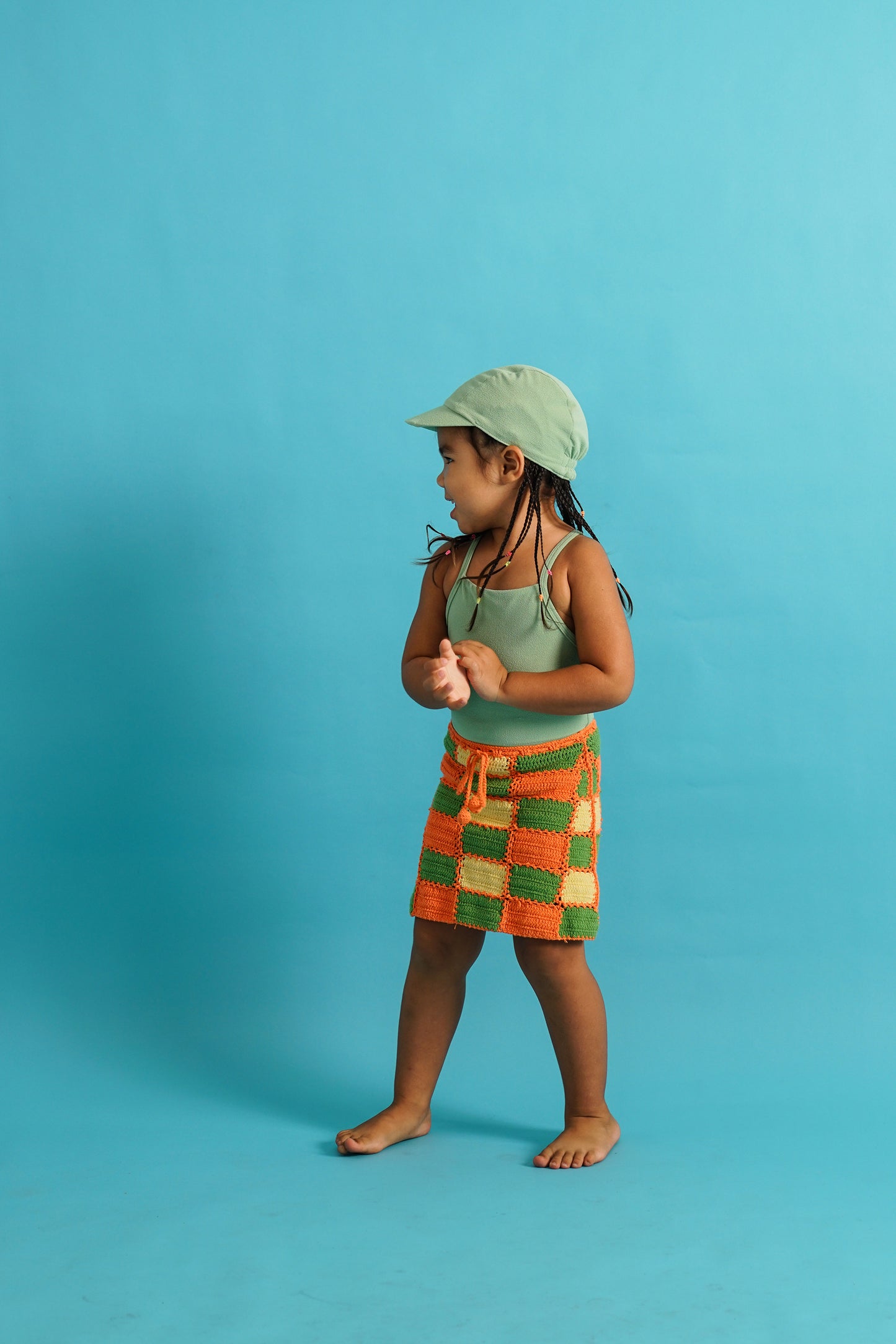 SUNFLOWER PATCH CROCHET SKIRT ORANGE - nikasgotsoul