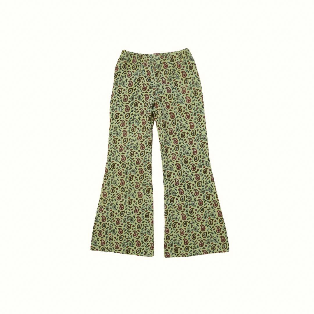 SUNNY PAISLEY FLARE PANTS - GREEN