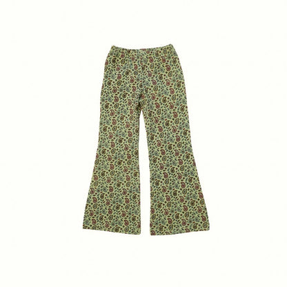 SUNNY PAISLEY FLARE PANTS - GREEN