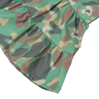 CAMO RUFFLED SKIRT - KHAKI GREEN - nikasgotsoul