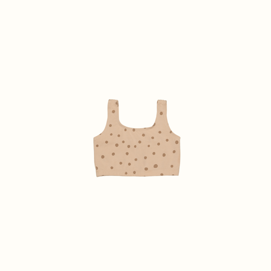 DAISY DOTS CROP TANK TOP BEIGE - nikasgotsoul