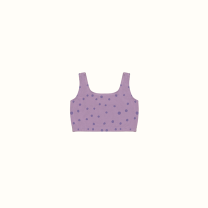 DAISY DOTS CROP TANK TOP PURPLE - nikasgotsoul