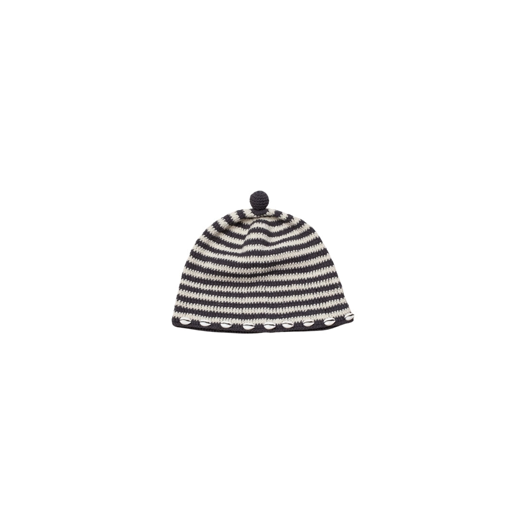 ELFIN SHELL CROCHET HAT - CHARCOAL - nikasgotsoul