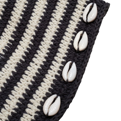 ELFIN SHELL CROCHET HAT - CHARCOAL - nikasgotsoul