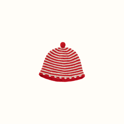 ELFIN SHELL CROCHET HAT RED - nikasgotsoul