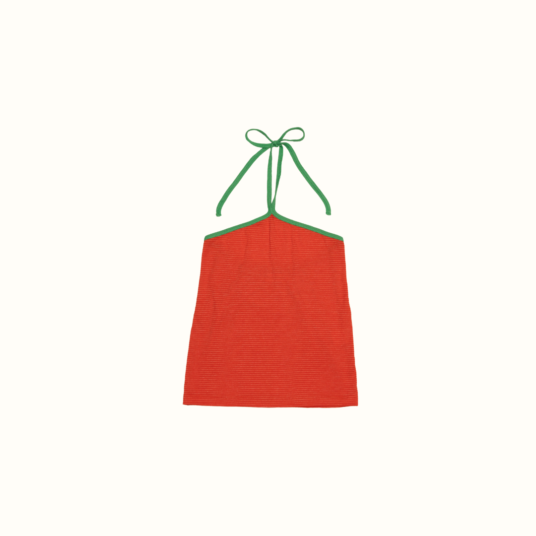 GIGI STRIPE HALTER TOP - STRIPED RED - nikasgotsoul