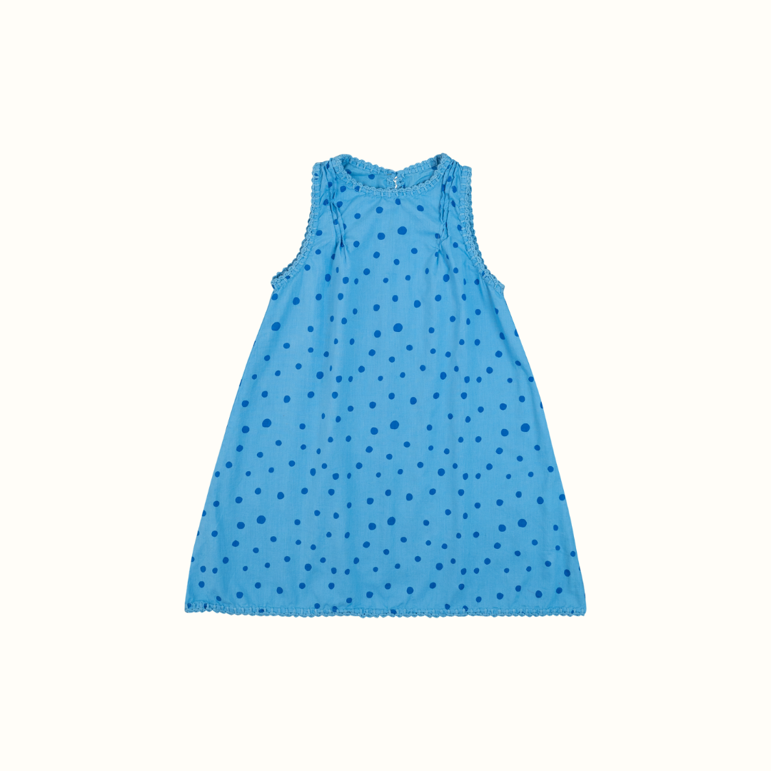 HAZE DOTS CROCHET DETAILED DRESS - BLUE - nikasgotsoul