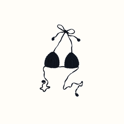 JOY CROCHET BIKINI TOP NAVY - nikasgotsoul