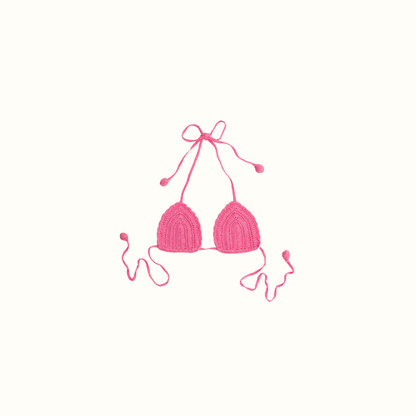 JOY CROCHET BIKINI TOP PINK - nikasgotsoul