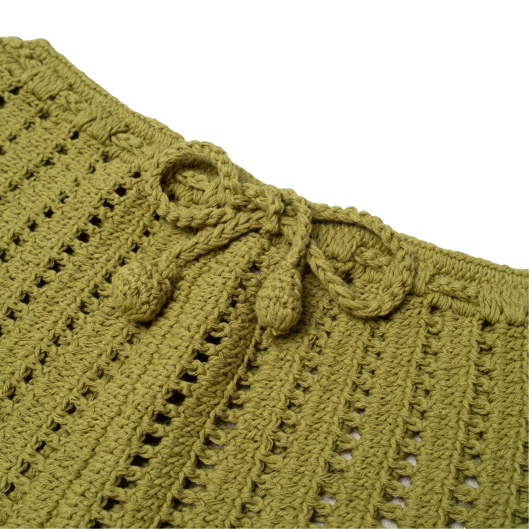 JUNE CROCHET LONG PANTS - KHAKI - nikasgotsoul