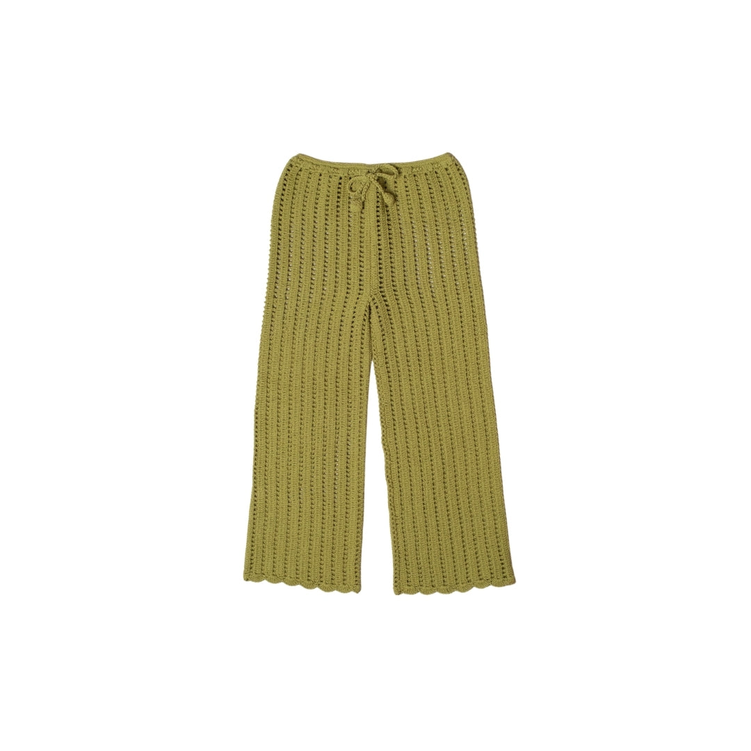 JUNE CROCHET LONG PANTS - KHAKI - nikasgotsoul