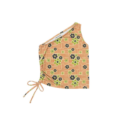 LILY RETRO ONE SHOULDER TOP - PASTEL ORANGE - nikasgotsoul