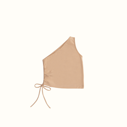 LILY ONE SHOULDER TOP BEIGE - nikasgotsoul