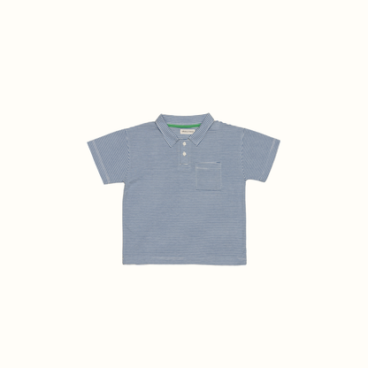 LUCAS POLO STRIPE TOP - STRIPED BLUE - nikasgotsoul