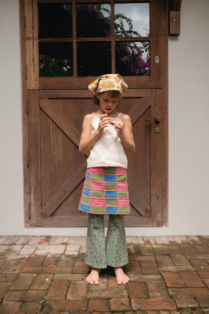 SUNNY PAISLEY FLARE PANTS - GREEN