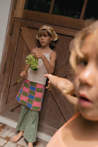 SUNNY PAISLEY FLARE PANTS - GREEN