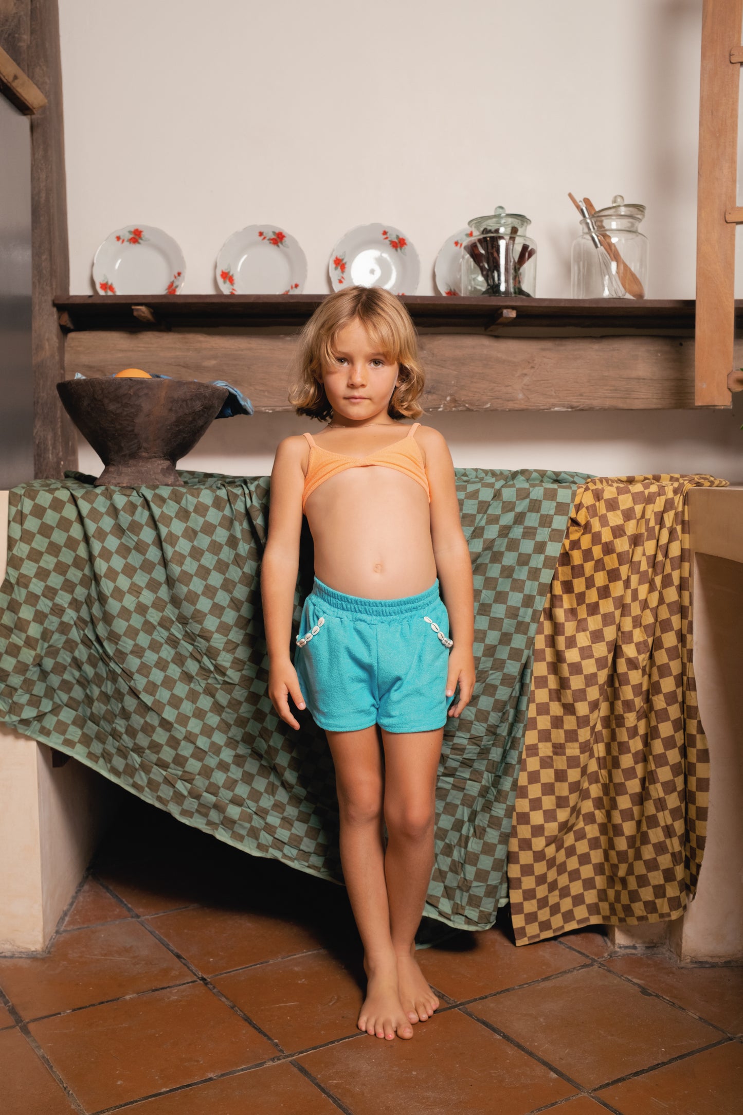 BAY POCKET SHELL SHORTS - OCEAN BLUE