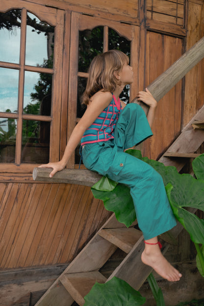 SUMMER BEACH CROCHET TOP HANDMADE - BLUE