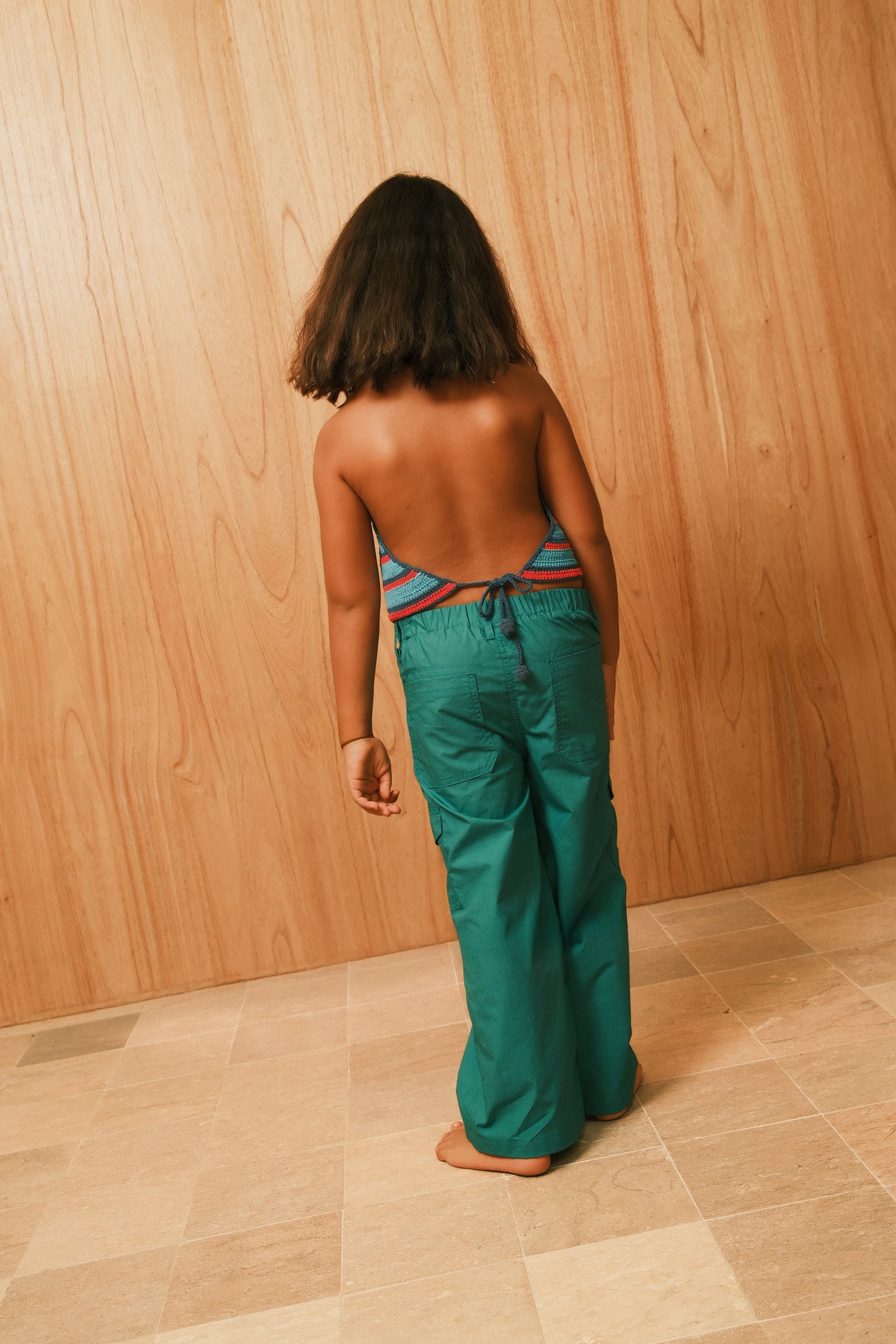 SUMMER BEACH CROCHET TOP HANDMADE - BLUE