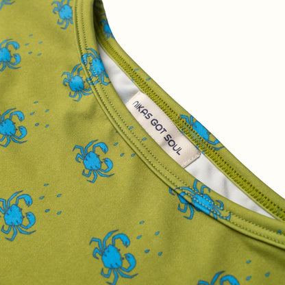 LULU CRAB LONG SLEEVES BIKINI SET - KHAKI