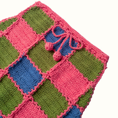 SUNFLOWER PATCH CROCHET SKIRT HANDMADE - PINK